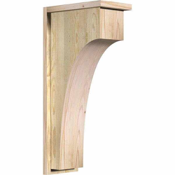 Ekena Millwork Huntington Rough Sawn Corbel w/Backplate, Douglas Fir, 8"W x 14"D x 30"H COR08X14X30HUN01RDF - main